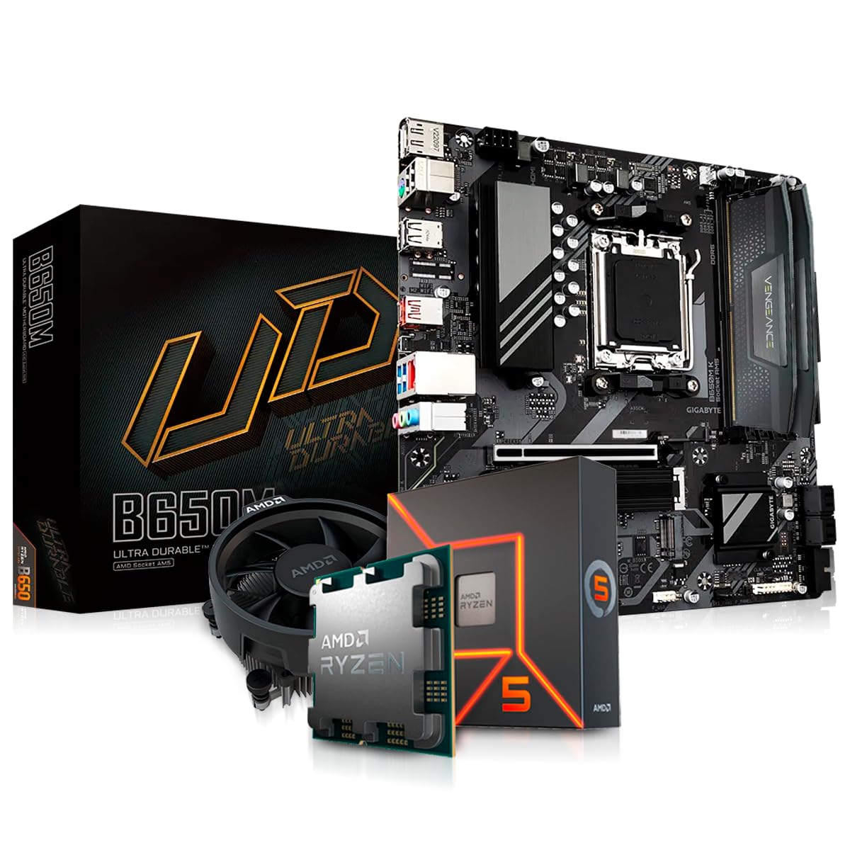 Kit Upgrade Gamer Amd Ryzen 5 7600 / Placa Am5 / 32gb Ddr5